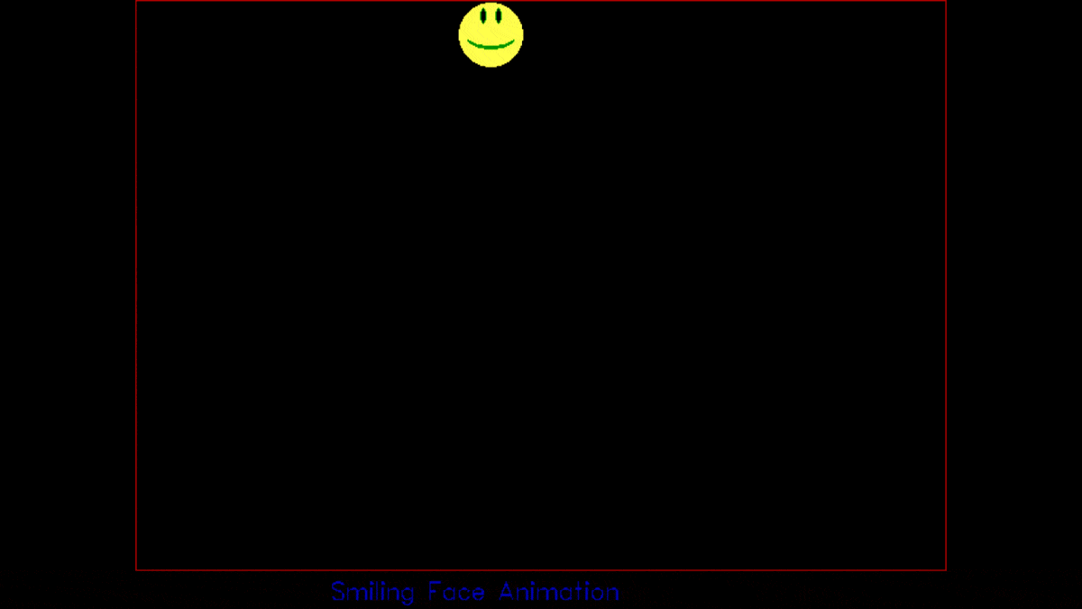 Computer graphics Smiling face Animation program in C with source code