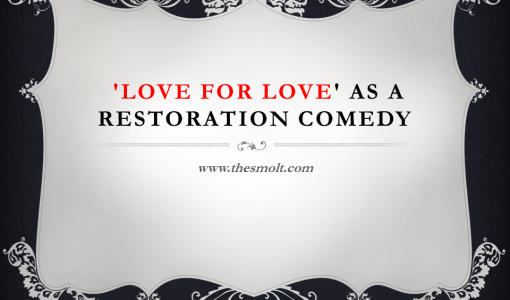 love for love as a restoration comedy