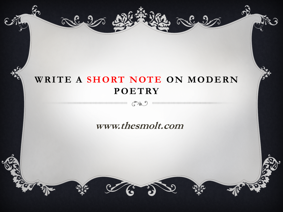 essay on modern poetry pdf