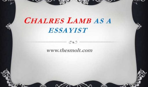 Charles Lamb as an essayist : assignment And analysis 1 Charles Lamb as an essayist