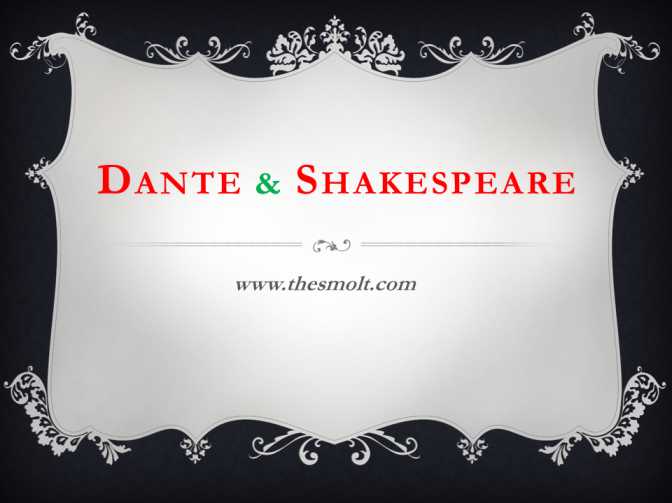 Dante and Shakespeare