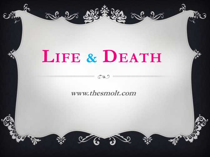 life and death poem summary