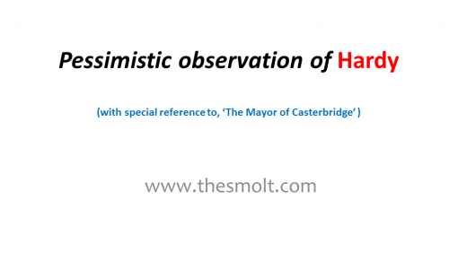 Thomas Hardy and the Role of Observer in human life with special reference to The Mayor of Casterbridge 5 Thomas Hardy and the Role of Observer