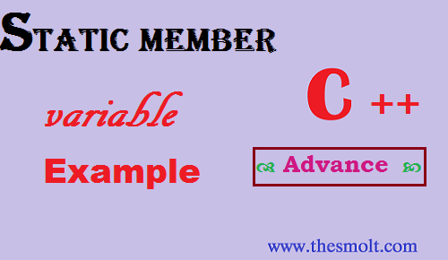 static member variable program in cpp