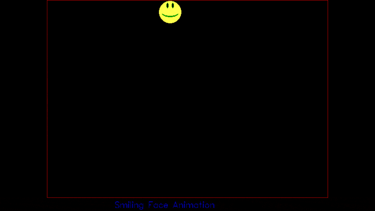 Computer graphics Smiling face Animation program in C with source code -  THESMOLT C