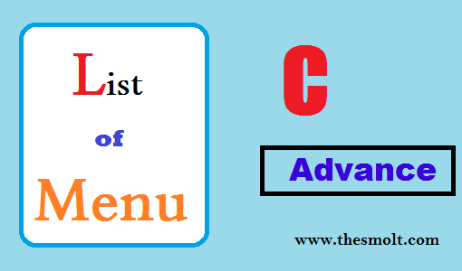 Create Menu Program in C