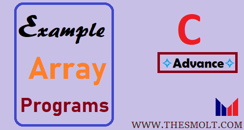 Example of Array program in C